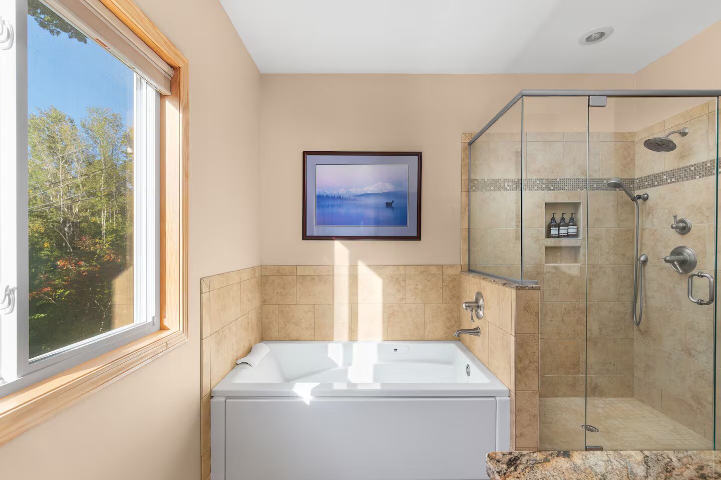 Primary bathroom with soaking tub