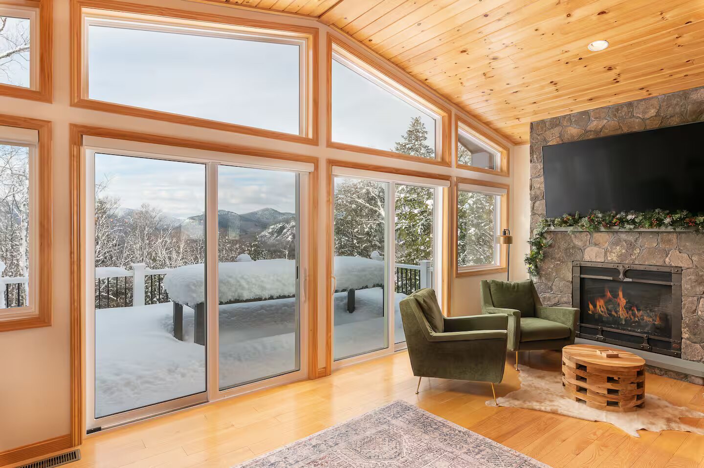 Winter living room views