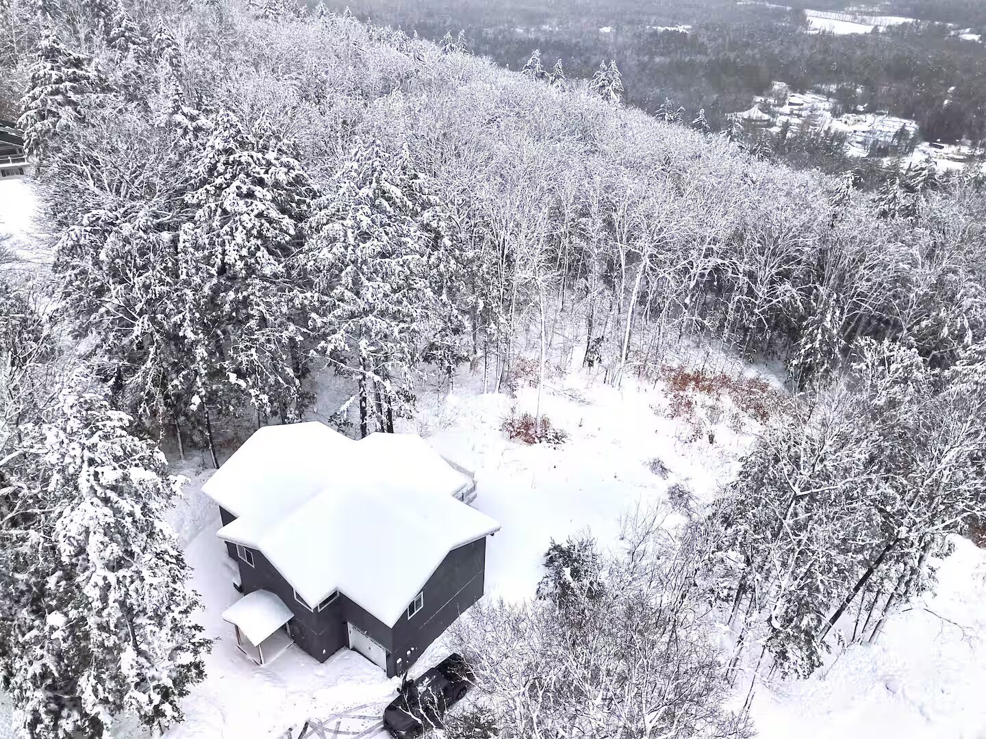 Aerial winter wonderland