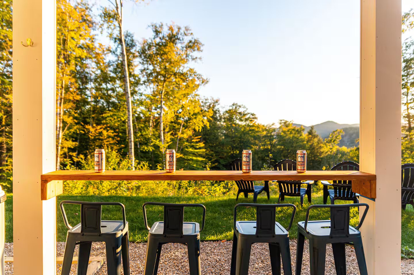 Bar seating under deck